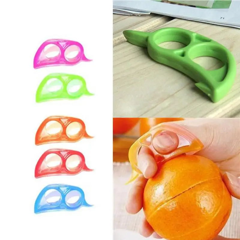 

Color Random 1PC Plastic Orange Peelers Zesters Lemon Slicer Grapefruit Fruit Stripper Opener Citrus Knife Kitchen Tools