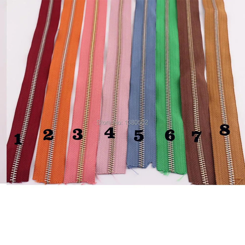 10Yards 5 multi Color Metal Teeth Zippers Top Quality zipper for bags