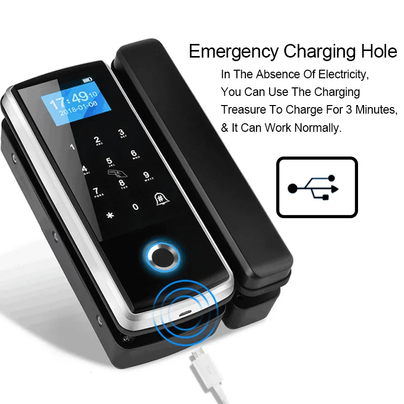 OULET Glass Lock Smart Lock Fingerprint Door Lock Card Password For Home Office Security Electric Intelligent Digital Door Lock 