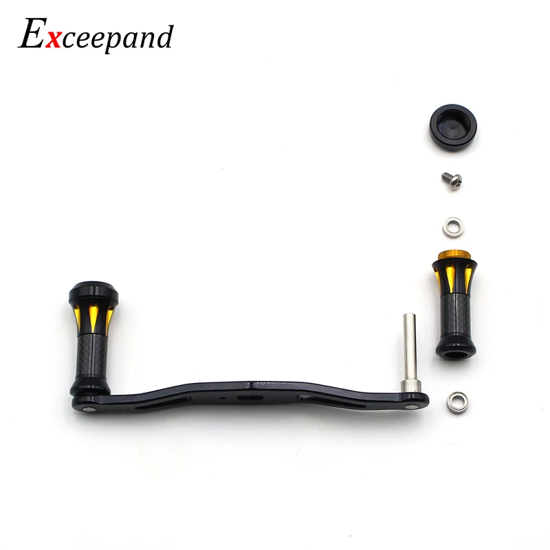 Exceepand Black Gold Carbon Fiber Tube Fishing Reel Handle for Abu Garcia Daiwa Casting Reel Grips Exceepand Black Gold Carbon Fiber Tube Fishing Reel Handle for Abu Garcia Daiwa Casting Reel Grips