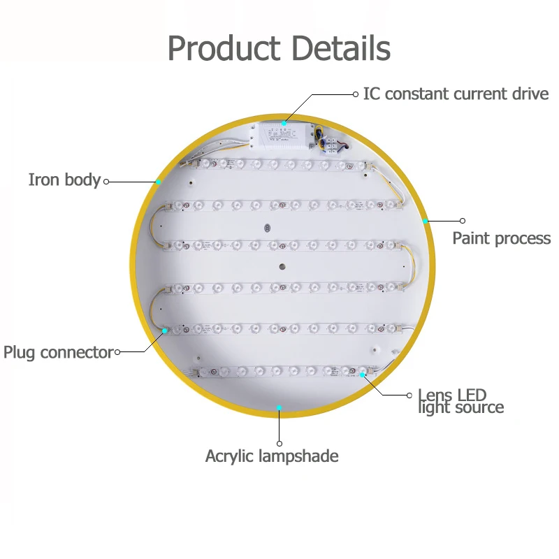 Светодиодный потолочный светильник, современный, акриловый, Круглый, 5 см, супер тонкий, поверхностное крепление, диаметр 30 см, светодиодный, потолочный светильник для гостиной, спальни, кухни