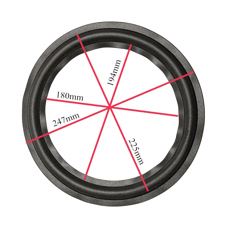 LEORY 2 шт. 10 дюймов кольцо из вспененного материала для динамика громкий динамик s Динамик пенная кромка губка запчасти для ремонта динамика 247x180 мм