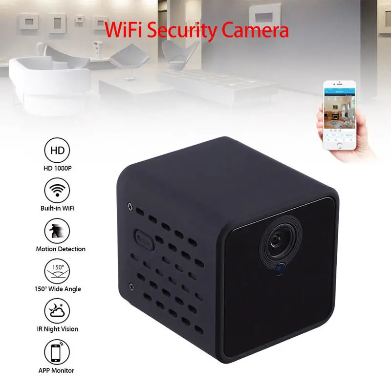 Wifi IP мини-камера беспроводная инфракрасная камера тела ночного видения Обнаружение движения мини DV диктофон 1080P HD камера f