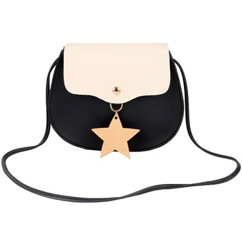 

Korean Version Of Color Matching Oval Ladies Shoulder Mobile Phone Bag Stars Hanging Small Bag