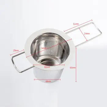 

1 Pcs Practical Tea Ball Strainer Mesh Infuser Filter 304 Stainless Steel Herbal Filter Folding Handle Tea Strainer tools