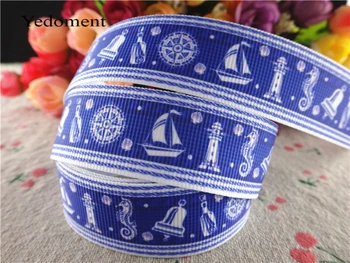 

16031462, new arrival 7/8'' 22mm 10 yards the navy printed grosgrain ribbons cartoon ribbon handmade hair bows