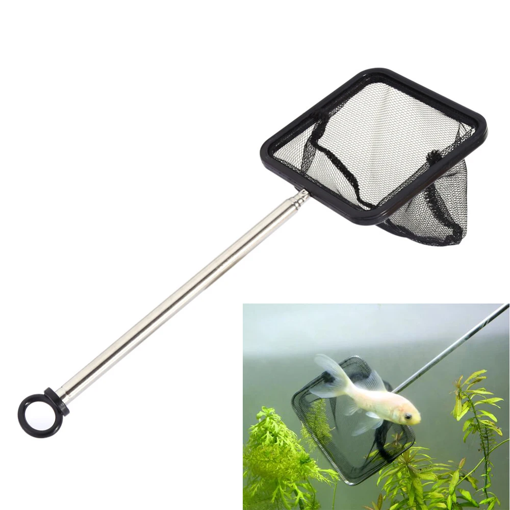 

Aquarium Net Extendable Shrimp Small Betta Tetra Fish Tank Net Square Folding Fishing Network Baits Cast Mesh Trap Pesca