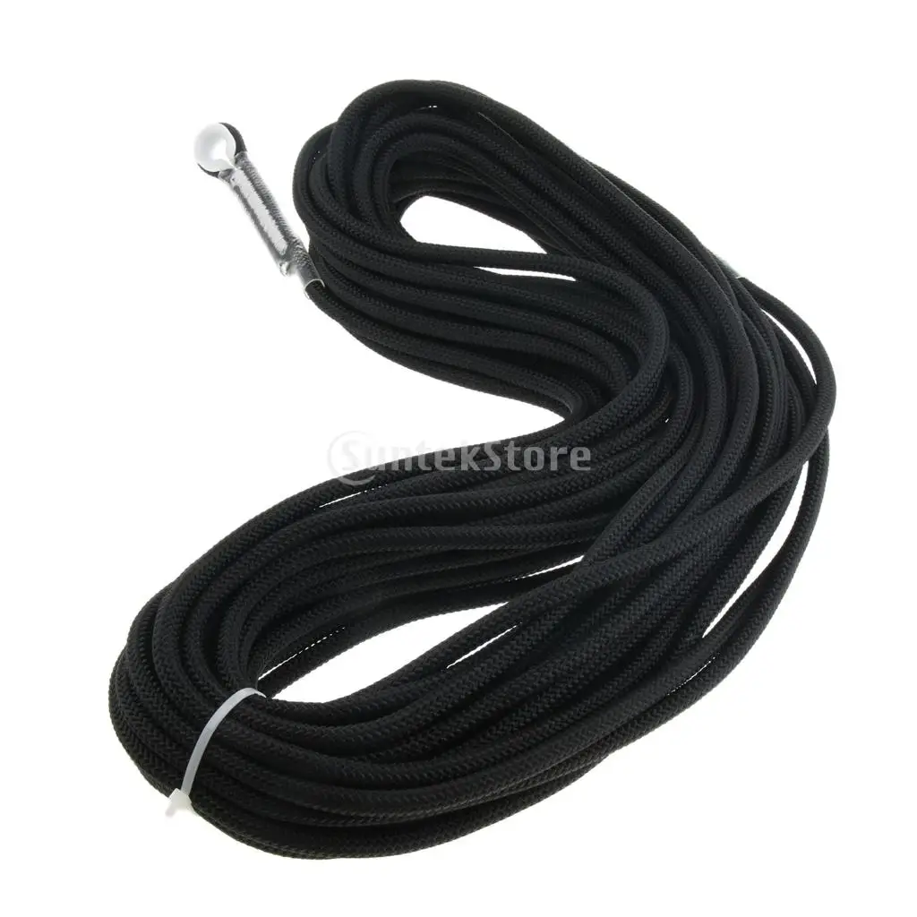 16KN Durable Rock Climbing Sling Rappelling Rope Auxiliary Static Cord Equipment Safety Gear with Loop