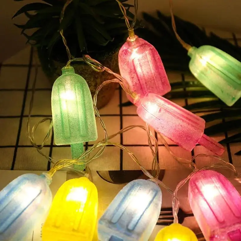 

1 Set LED Ice Lolly Light String Ice Cream Home Garden Decorative Lamp High quality waterproof Creative for Party