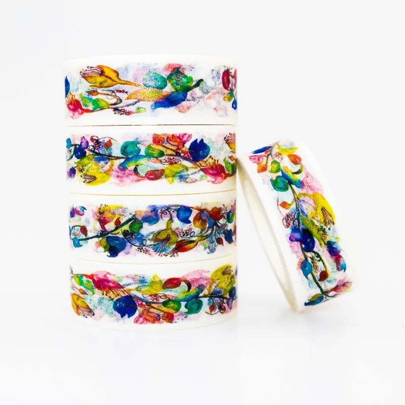 

Colorful Seaweed Pattern Washi masking tape sticky color decorative tape set DIY decoration office stationery scrapbook 1PCS