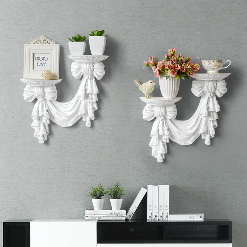 Details about   European-style Hollow Stoarge Shelf Wall Mounted Carving Flower Shelf Decoration 