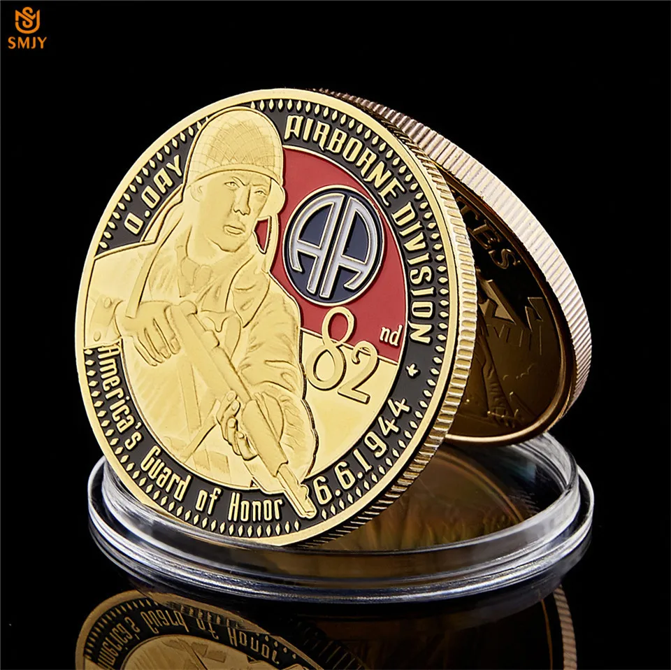 

1944.6.6 D-Day US 82nd Airborne Division Military Challenge Commemorative Coin US Army Collectible Gifts