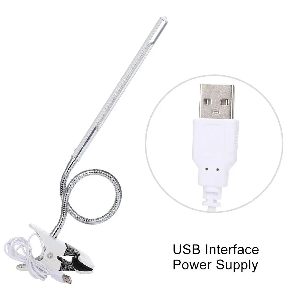 Clip Table Lamp LED Tattoo Light Portable Permanent Eyebrow Manicure USB Beauty Tools For Nail Makeup Bed Use|Аксессуары для