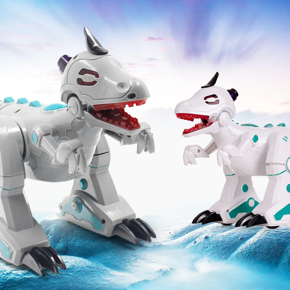 

Remote Control Robot Dinosaur with Smoke Effect LED light Sound RC Toys Kids Gifts RC Robots