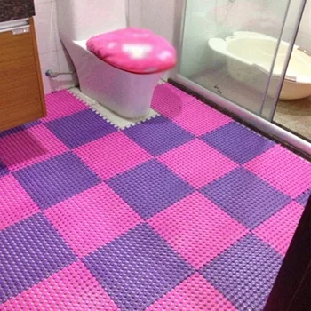 

9pcs/lot Colorful DIY Free Cutting Splicing Mat Non-Slip Bathroom Mat Shower Tub Bath Mat Bath Rug Soft Massage PVC Bath Mat