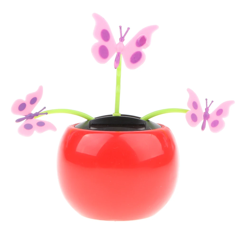 

Solar Powered Flower Insect Toy Dancing Doll Kids Toy Ornament for Car, Home or Office Decor