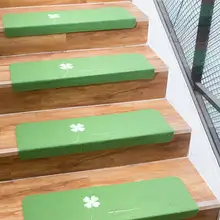 1 шт. твердая лестница из дерева коврик Шаг Коврик теплая вилла вращающаяся лестница Нескользящая самоклеящаяся напольный коврик