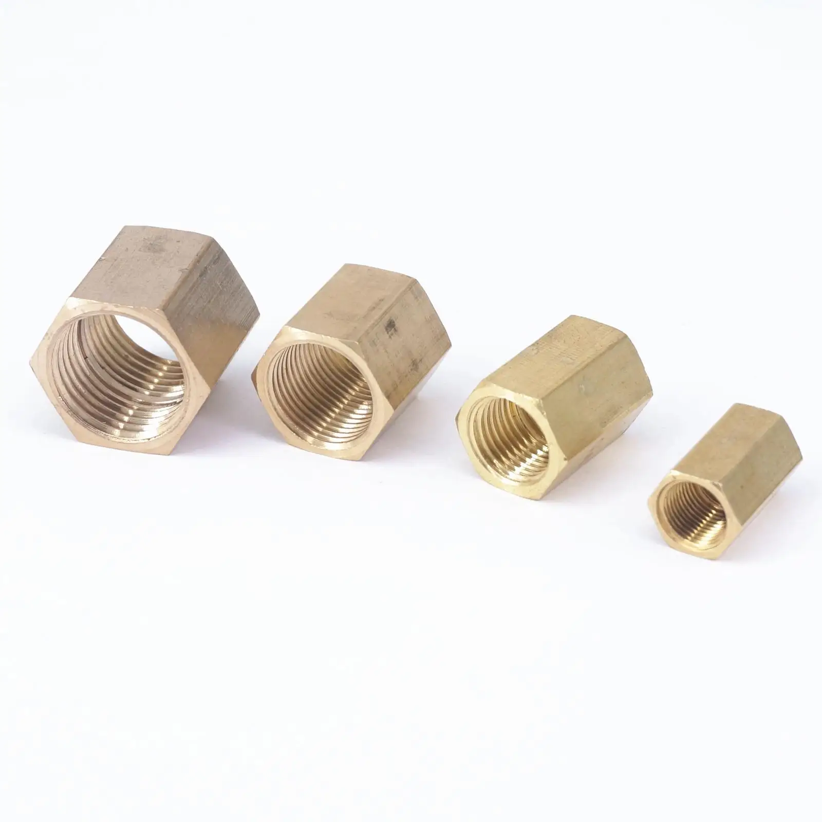 Accesorio de tubo de manguera de cobre de latón tuerca hexagonal acoplamiento acoplador recto rápido Connetor rosca hembra 1/8 \ Accesorio de tubo de manguera de cobre de latón tuerca hexagonal acoplamiento acoplador recto rápido Connetor rosca hembra 1/8 \