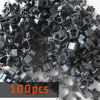 安い 100 Pc プラスチックコルゲート管ネクタイラップケーブルクランプカー配線ハーネスファスナー自動オイルパイプビームラインクリップ