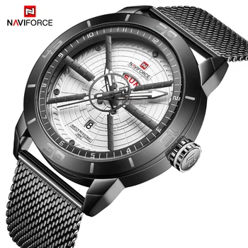 

NAVIFORCE Men Watch Fashion Stainless Steel Business Date Quartz Wrist Watch For Men Waterproof Sports Watches Relogio Masculino