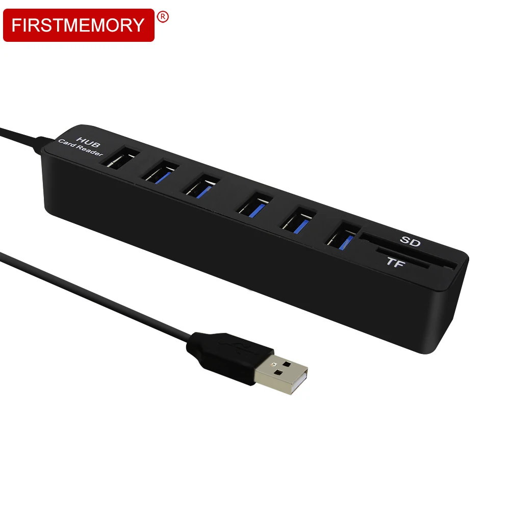 Firstmemory USB 2 0 концентратор с SD/TF кардридер высокоскоростной usb разветвитель A до 6