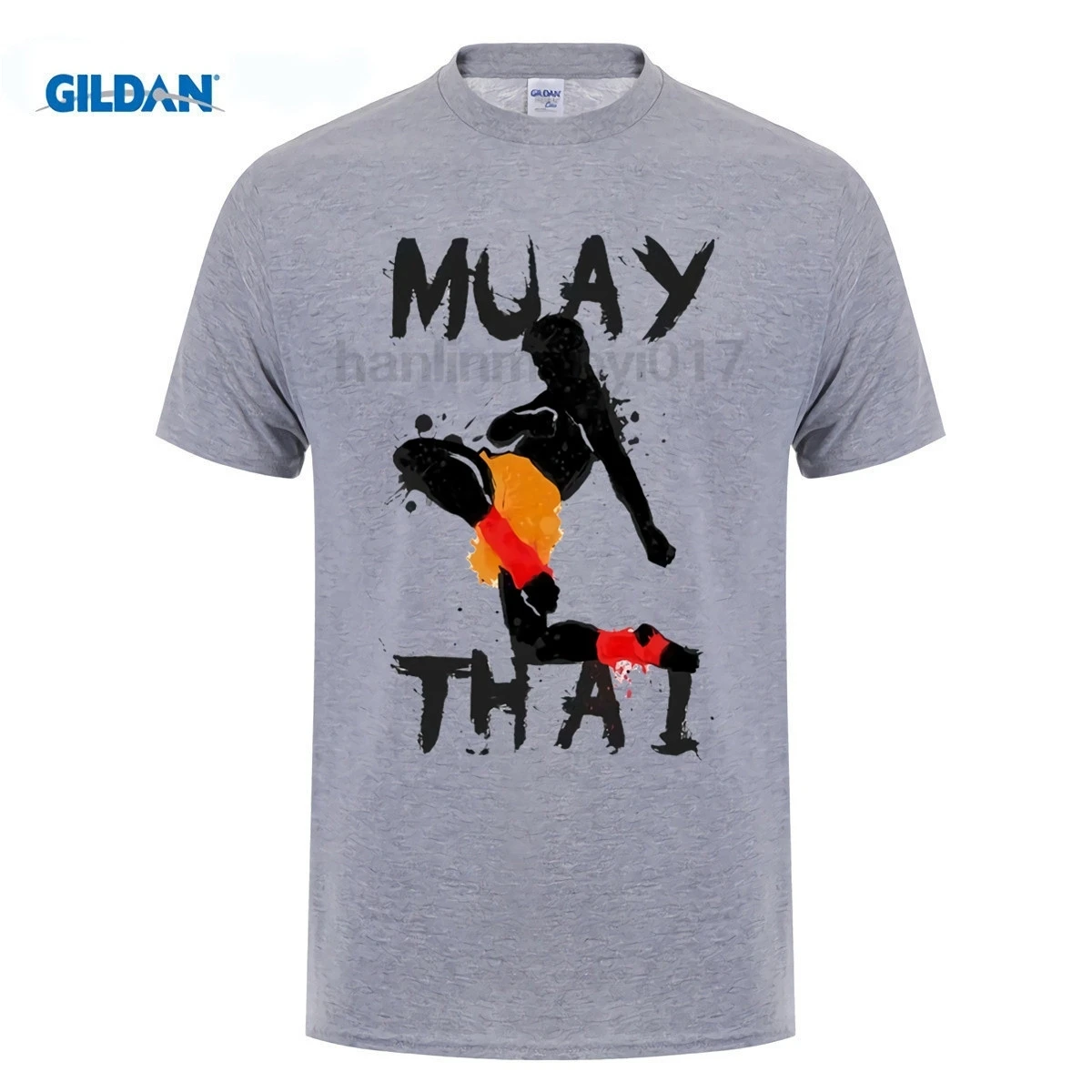 

GILDAN Men Ultimate Fighting Muay Thai hardcore Fight T-shirt Short Sleeve O-Neck Summer Fitness T shirt Swag