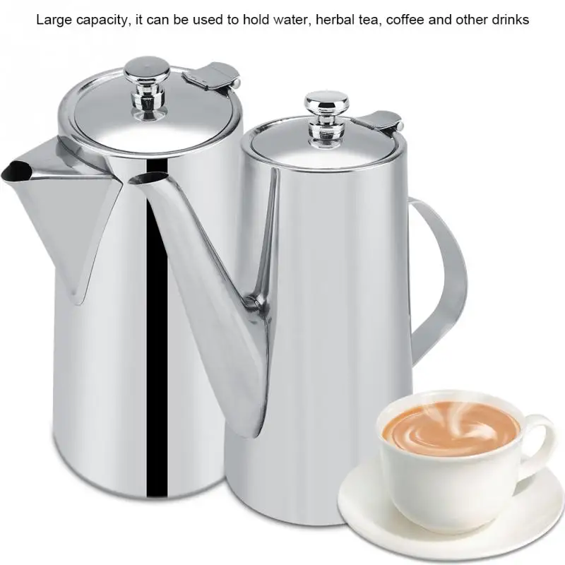 2L Высокое качество Нержавеющая сталь кофейник, френч-пресс Чай чайник с фильтром нежный Кофе чайник