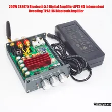 HD50 CS8675 Bluetooth 5,0 APTX HD стерео аудио усилитель PCM5102 декодирование аудио 200 Вт TPA3116 цифровой Bluetooth усилитель
