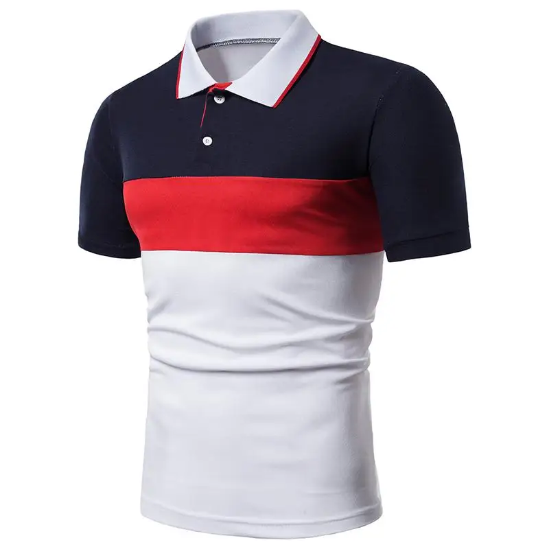 

Polo collar Tees Beach Camisa masculina New Summer Tops Mens Stripe Men Polo Shirt Short sleeve Men's Clothing