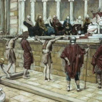 Пилат объявляет решение от gabbata James Tissot (1836-1902/French) Poster Print (24x36) | Дом и сад