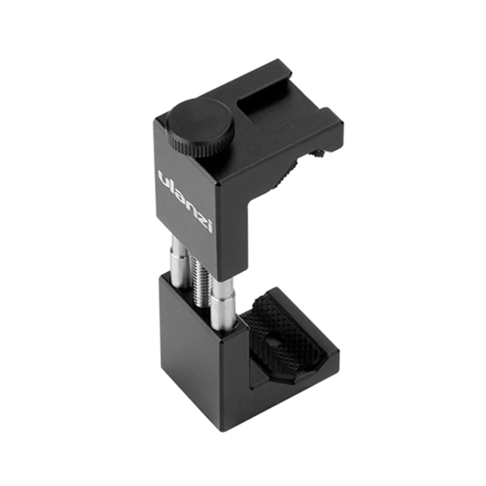 

Ulanzi Smartphone Clip Holder Clamp Bracket Aluminum Alloy with Cold Shoe Mount 1/4" Screw Hole for iPhone 7 7 Plus 6 6s 6 Plus
