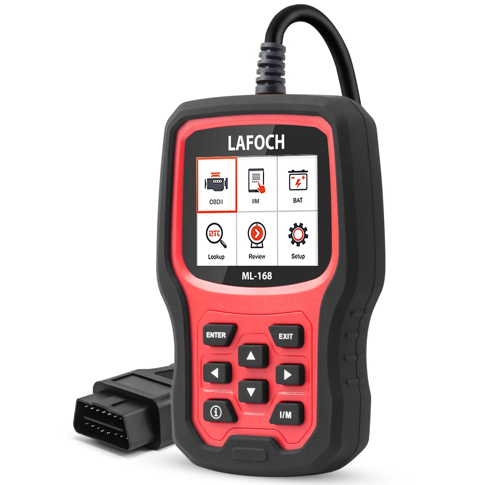 

LAFOCH ML-168 OBD2 Universal Car Diagnostic Scanner Tool Red Multilanguage Auto Diagnostic Scanner Engine Code Reader