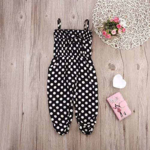 

Pudcoco New Brand Kids Baby Girls Summer Sleeveless Dot Jumpsuit Clothes Outfits