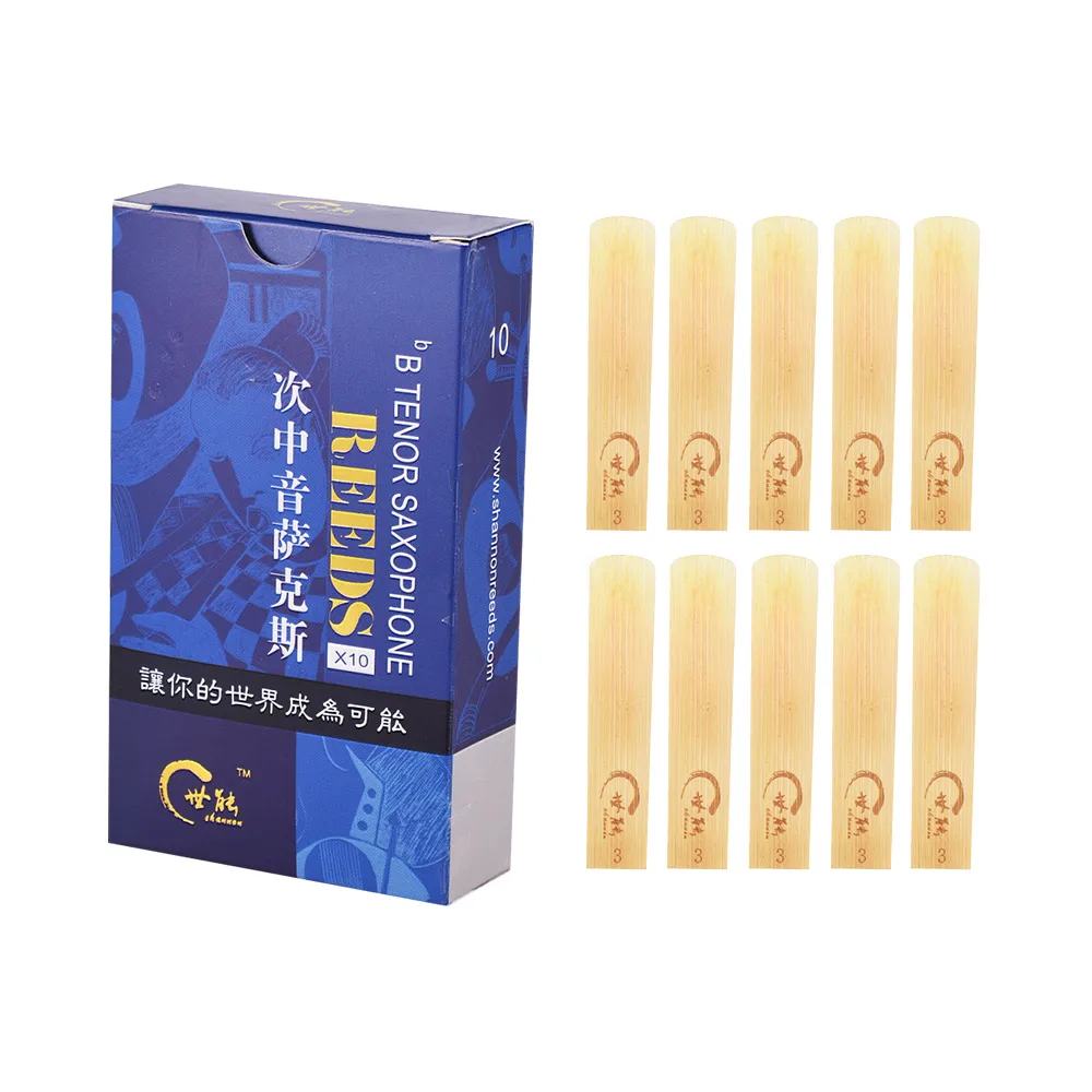 

10pcs/ Box Saxophone Reeds Classic Bb Tenor Saxophone Sax Reeds Strength 2.0/ 2.5/ 3.0 for Beginners Woodwind Instruments