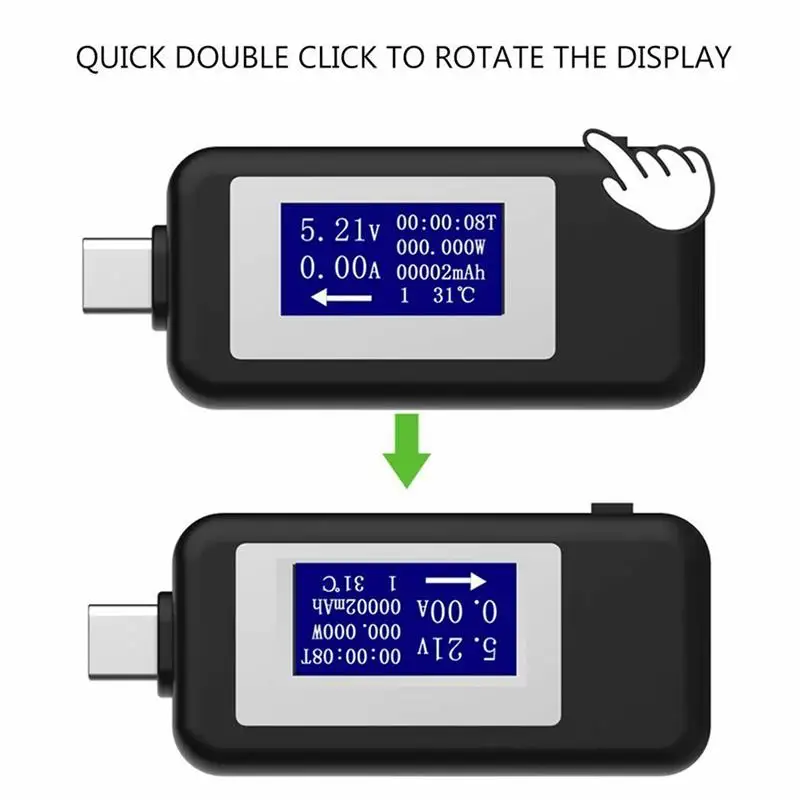 Тип-c Multi-functional Dual USB вольтметр тестер монитор измеритель напряжения тока