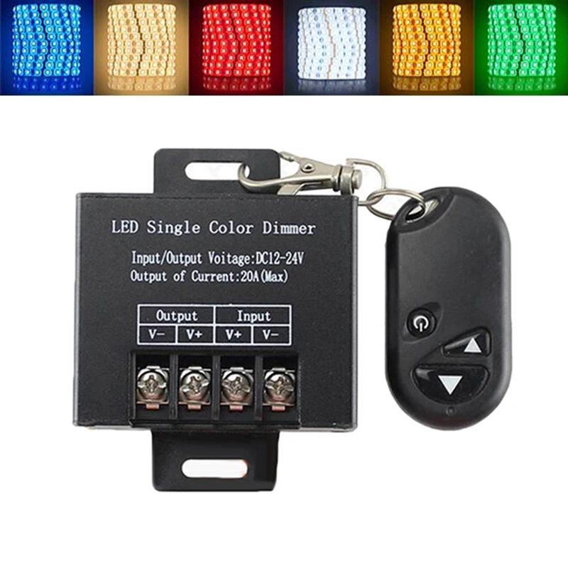 

3 Keys RF High Power 12V-24V 20A LED Light Dimmer Wireless Remote Controller