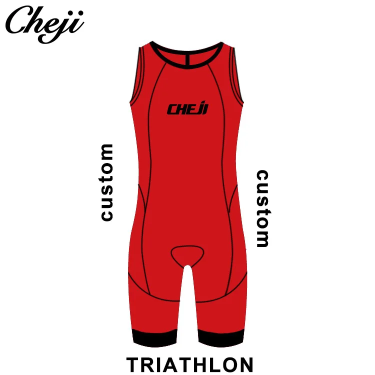 CHEJI Factory Directly Wholesale Custom Men Triathlon Suit For Run Swim