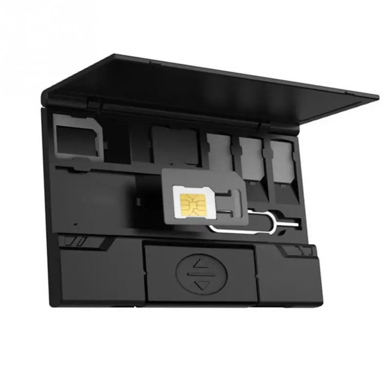 Multifunctional Cellphone SIM Card Holder Box Micro Sim Nano Cards Storage Case Lightweight