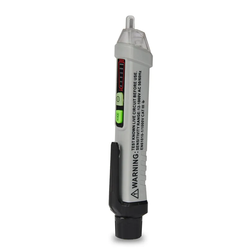 MUSTOOL MT812 Multifunctional AC 12-1000V Non Contact Voltage Tester Pen Live Line Null Live Detector With Light+ Sound Alarm