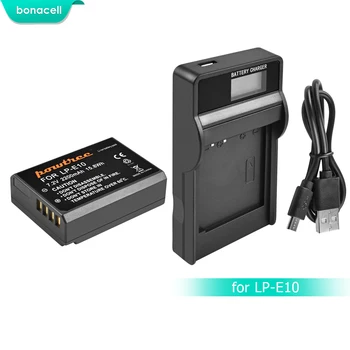 

Powtree 2200mAh LP-E10 LP E10 LPE10 Camera Battery+LCD Charger For Canon 1100D 1200D 1300D Rebel T3 T5 KISS X50 X70 Battery L10