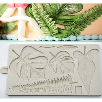 

2020 Hot Tropical Leaves Mould DIY Cake Mold Fondant Molds Chocolate Silicone Mold Baking Pastry Cake Decorating Tools Drop Ship