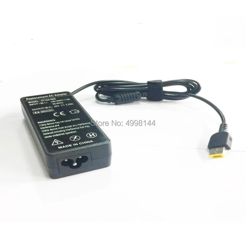 

Power adapter conversion 20V3.25A USB square port with pin 65W computer charger for notebook Without power cord