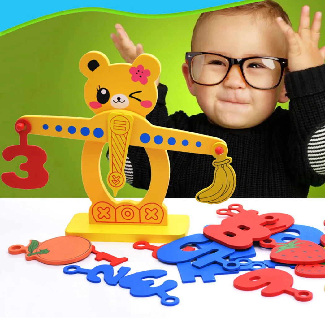 Медвежонок Math Balancing Scale Match Game Number Balance настольная игра обучающая игрушка для детей