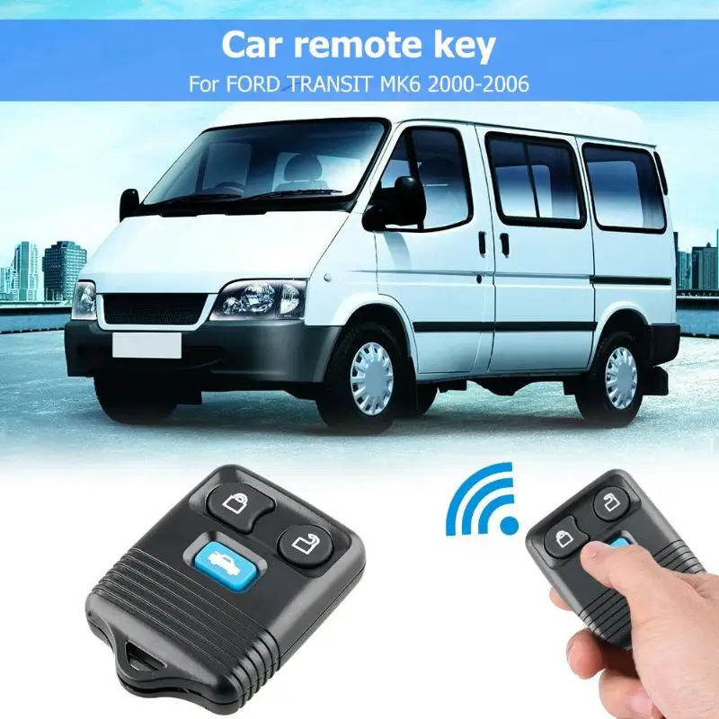 Remote control frequency 433MHz+chip + battery 3 button remote control key box, with MK6 transport connection chip black car key