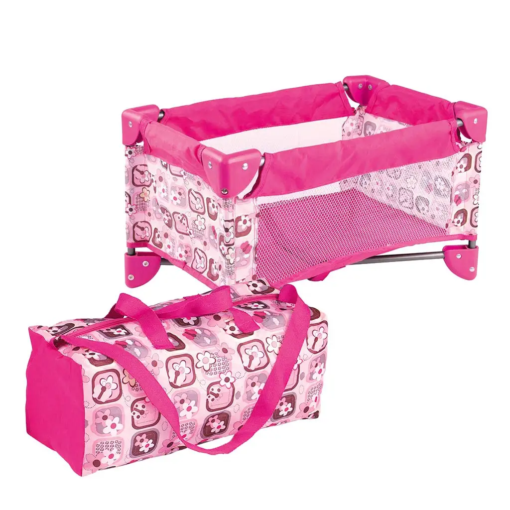 Миниатюрная розовая кровать, сумка для кроватки, детская кукольная мебель, аксессуары, украшение для винила, реалистичные куклы для мальчиков и девочек