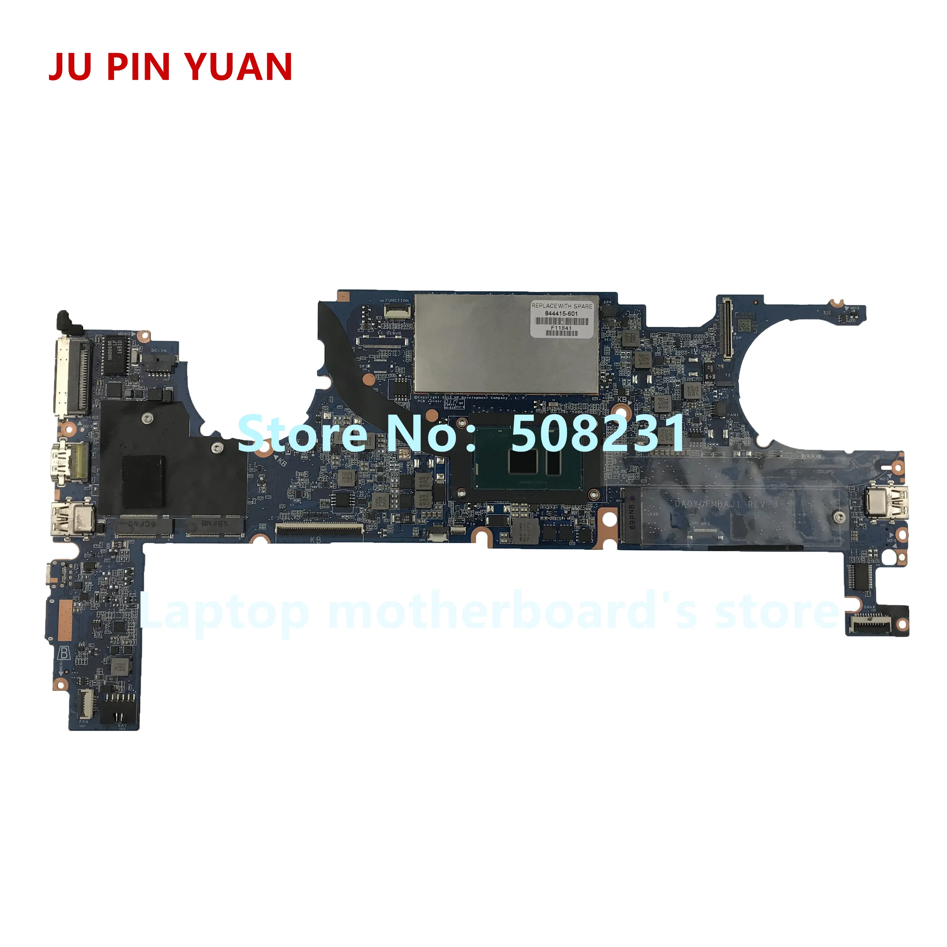 جو دبوس يوان 844415-001 844415-601 محمول لوحة رئيسية لأجهزة HP EliteBook Folio 1040 G3 لوحة النظام i5-6300U 8 GB 100% اختبار بالكامل
