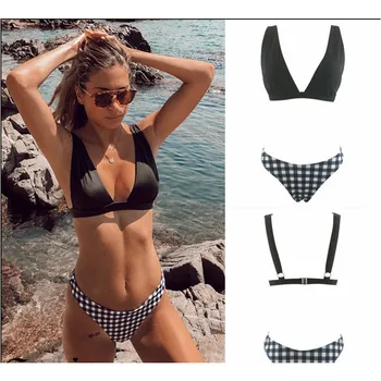 

Meihuida Swimwear Beach Bikini 2019 Swimwear Women Sexy Brazilian Bikini Set Swimwear Padded Beach Swimsuit Bathing Suit Women