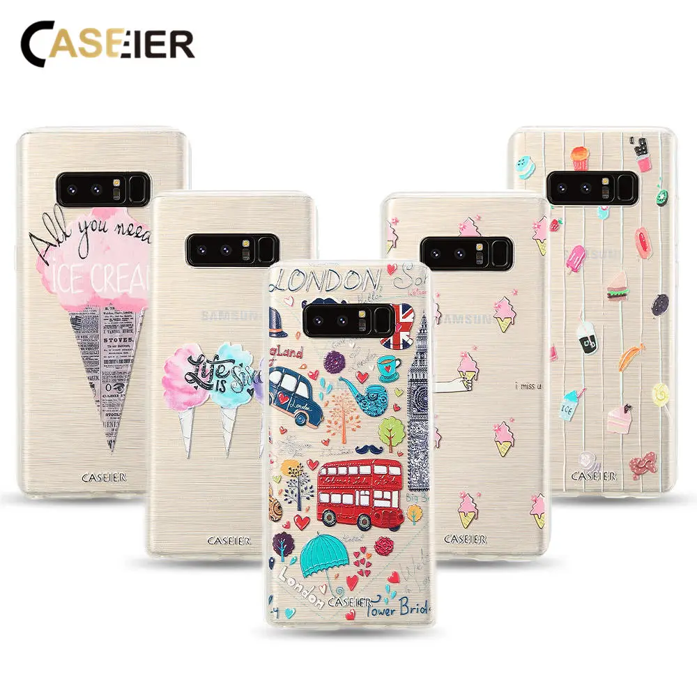 CASEIER милые чехлы для телефонов Samsung Galaxy S6 S7 Edge S8 Plus Мягкий ТПУ супер тонкий чехол Note