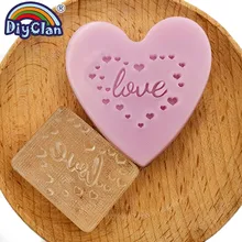 Любовное мыло ручной работы с узором в виде сердца прозрачное натуральное органическое декоративное мыло с акриловым мылом на заказ Z0352LO