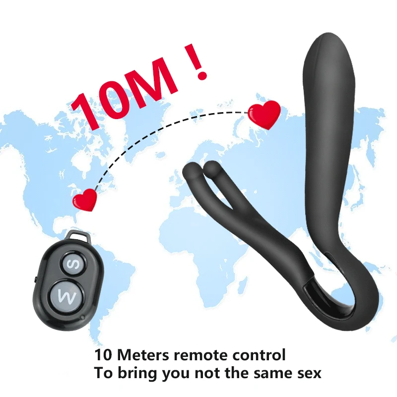 Skup Sterowanie bezprzewodowe masażer prostaty zabawki erotyczne dla mężczyzn akumulator ogrzewanie prostaty wibrator Butt Plug wibrator analny zabawki dla dorosłych